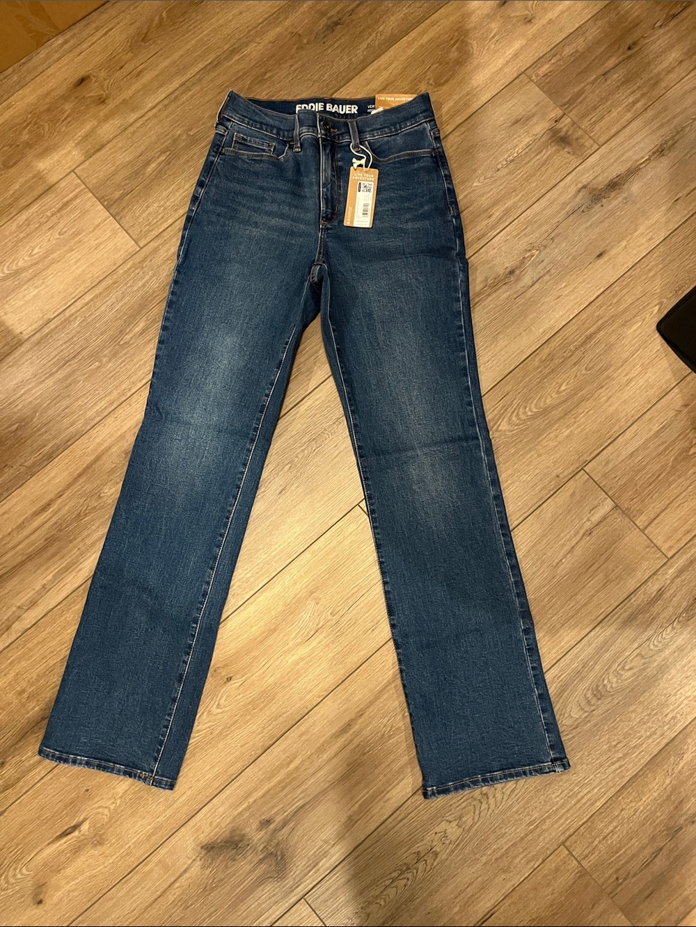 Eddie Bauer Venture Stretch High-Rise Bootcut Jeans lake NEW NWT - Picture 3 of 6